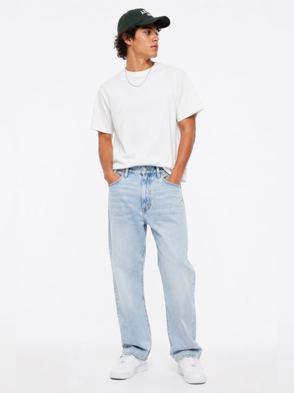 Abercrombie & Fitch Authentic Rigid Denim Loose Straight Jeans 32x30 Light Wash